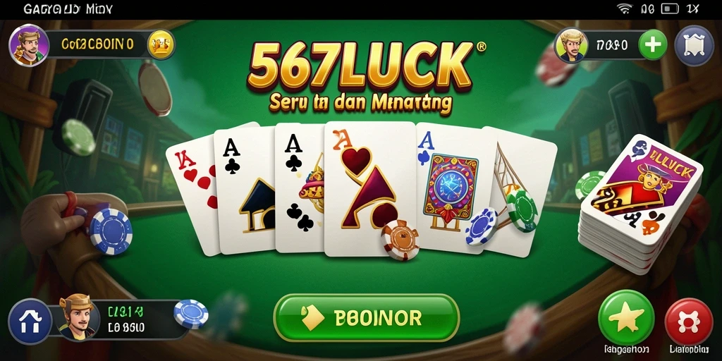 Tampilan gameplay seru dari 567LUCK, menampilkan aksi domino yang mendebarkan.