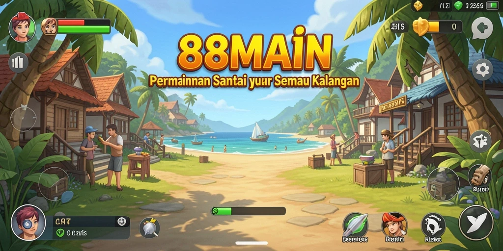 Gameplay 88MAIN menampilkan keseruan bermain yang santai dan menghibur.