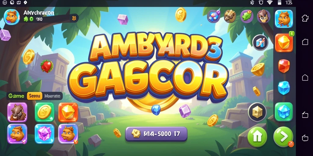 Screenshot gameplay AMBYARGACOR yang menampilkan aksi Match-3 yang seru.
