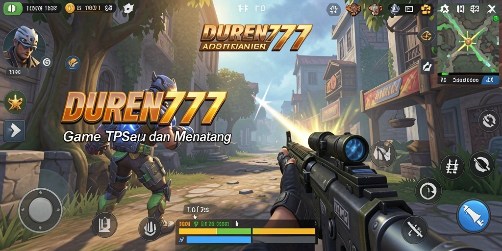 Tampilan gameplay intens dari DUREN777 saat bertempur di arena.