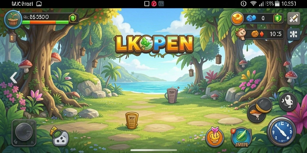 Screenshot dari LKOPEN menampilkan permainan yang mengasyikkan dan penuh warna.