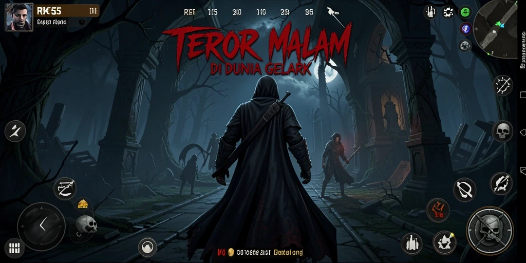 Gameplay mencekam di malam hari dengan makhluk menyeramkan.