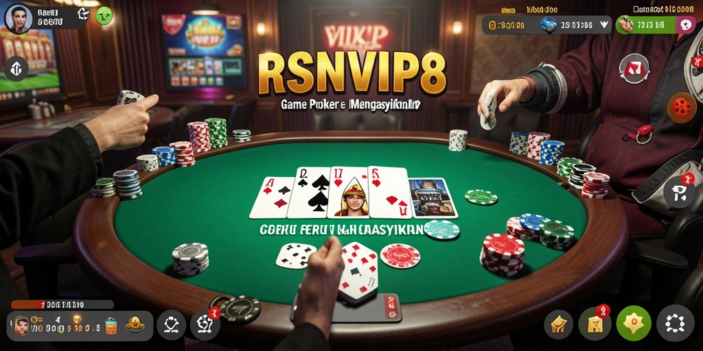 Gameplay seru dan interaktif dalam RSNVIP8, game Poker terbaik.