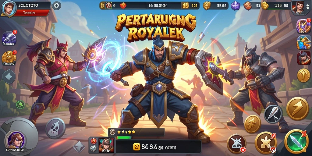 Gameplay seru dan intens di SOLOTOTO saat pemain bertarung untuk bertahan.